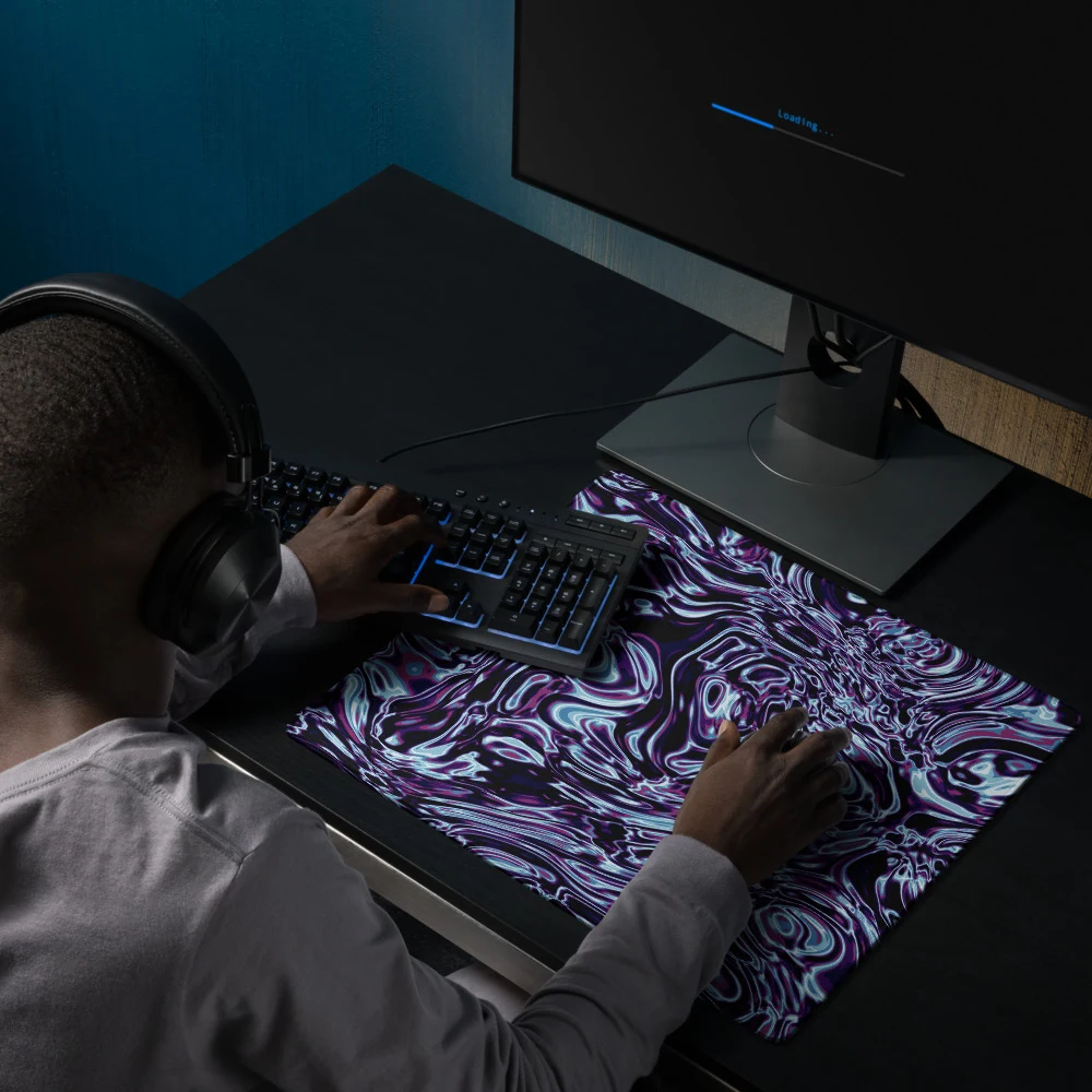 Alfombrilla gaming premium, diseño Cobalto en 46 × 41 cm: ambiente