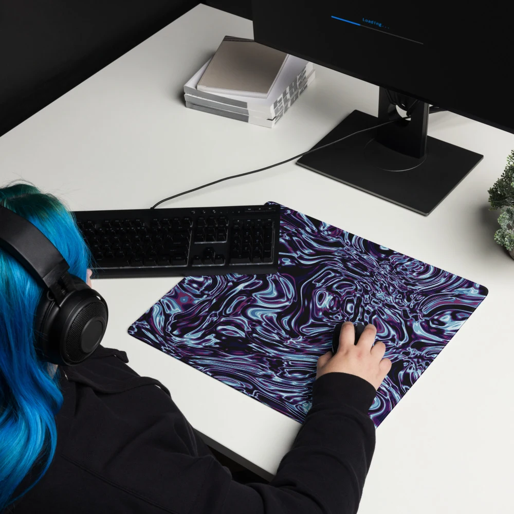 Alfombrilla gaming premium, diseño Cobalto en 46 × 41 cm: ambiente