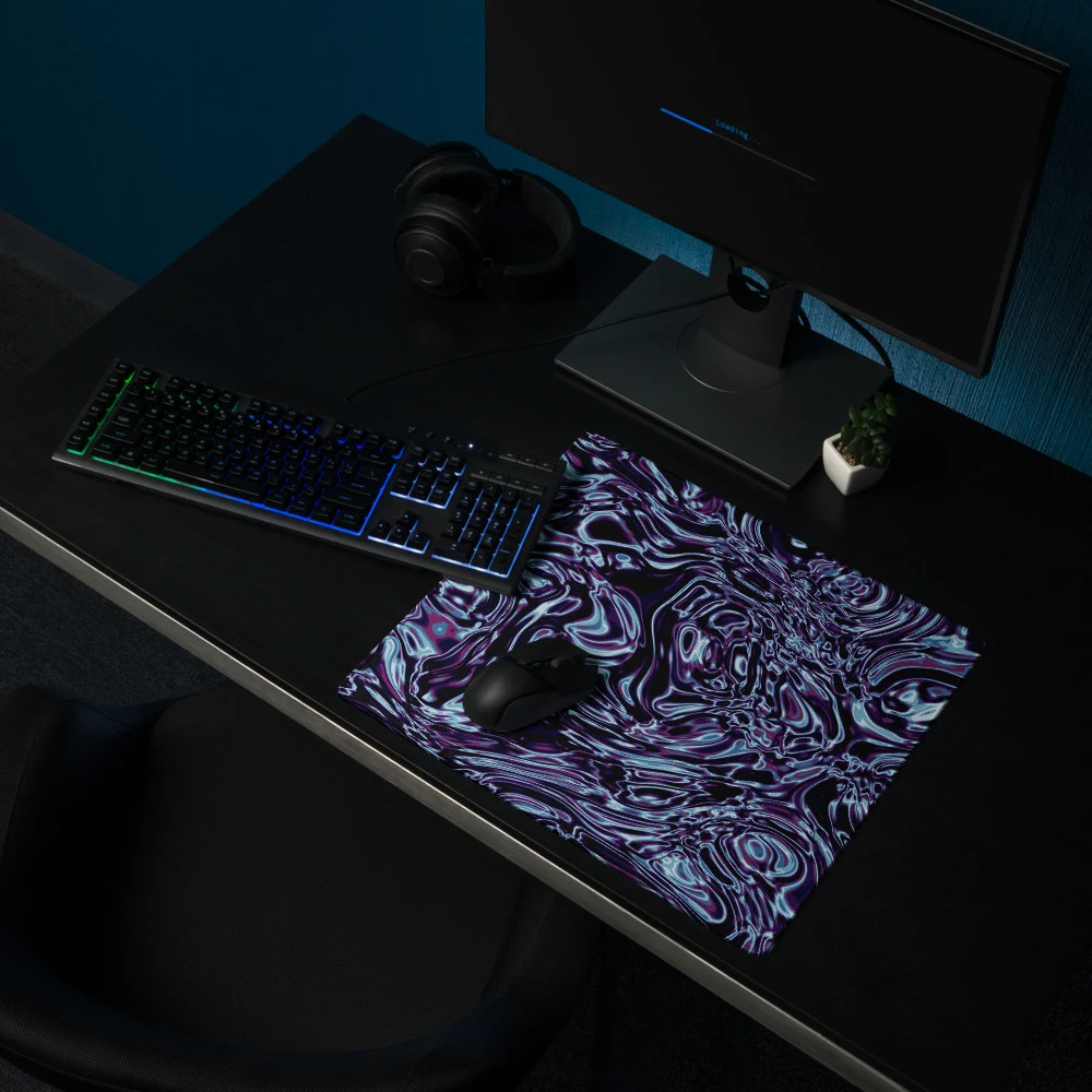 Alfombrilla gaming premium, diseño Cobalto en 46 × 41 cm: ambiente