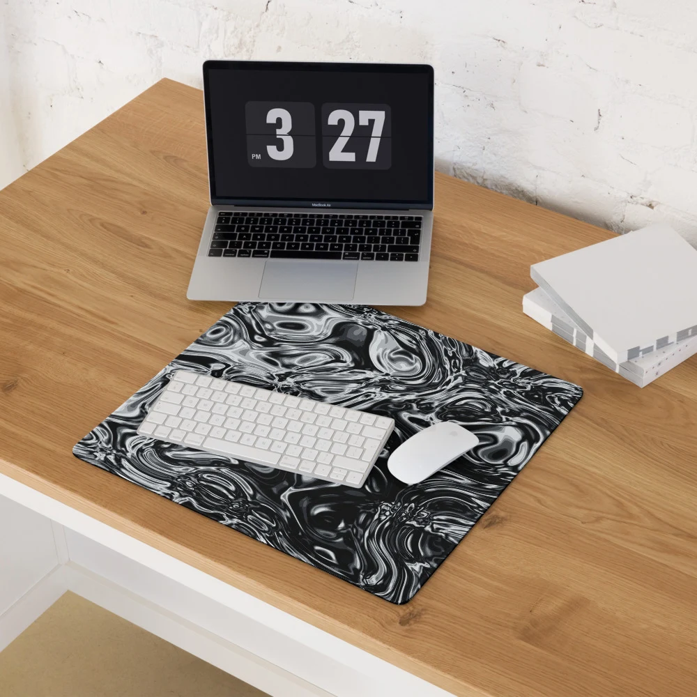 Alfombrilla gaming premium, diseño Damasco en 46 × 41 cm: ambiente
