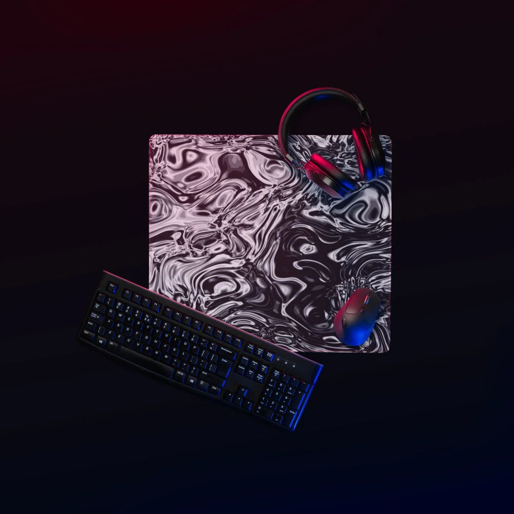 Alfombrilla gaming premium, diseño Damasco en 46 × 41 cm: ambiente