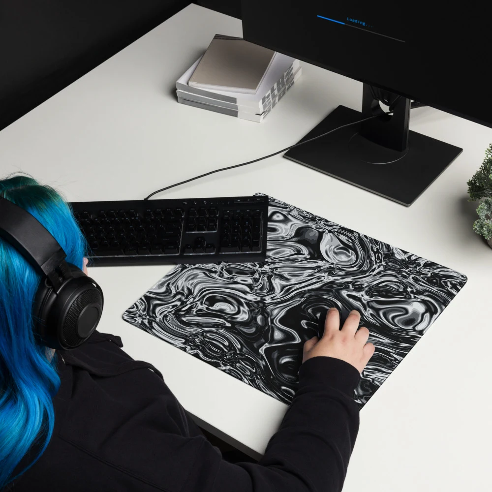 Alfombrilla gaming premium, diseño Damasco en 46 × 41 cm: ambiente