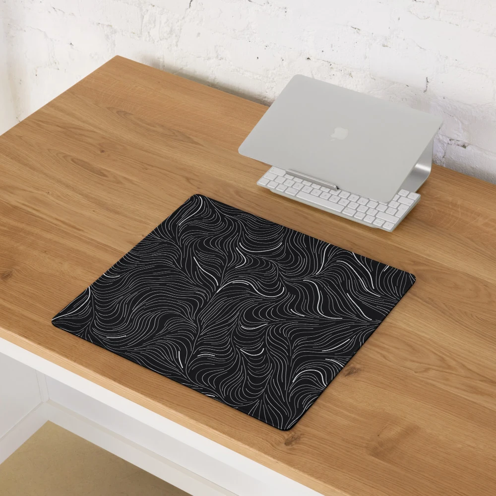 Alfombrilla gaming premium, diseño Flujo en 46 × 41 cm: ambiente