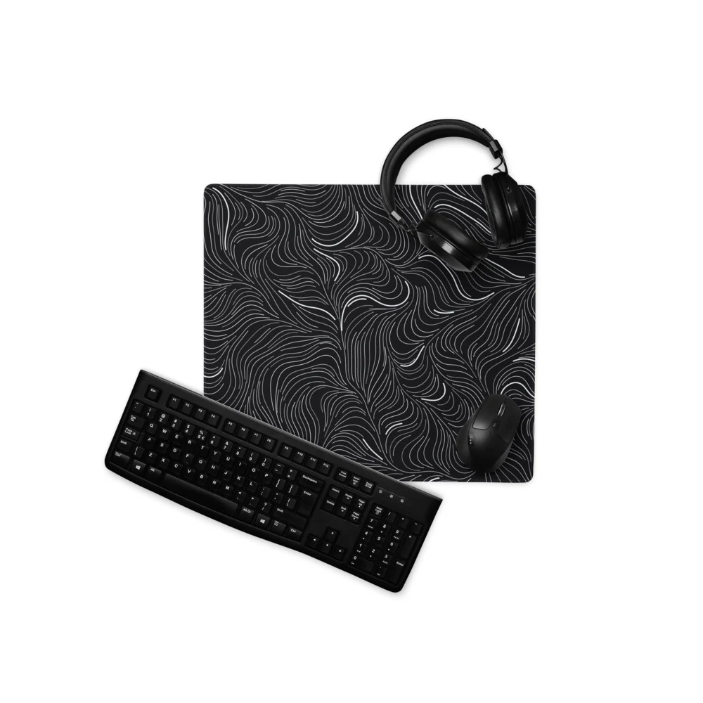 Alfombrilla gaming premium, diseño Flujo en 46 × 41 cm: ambiente
