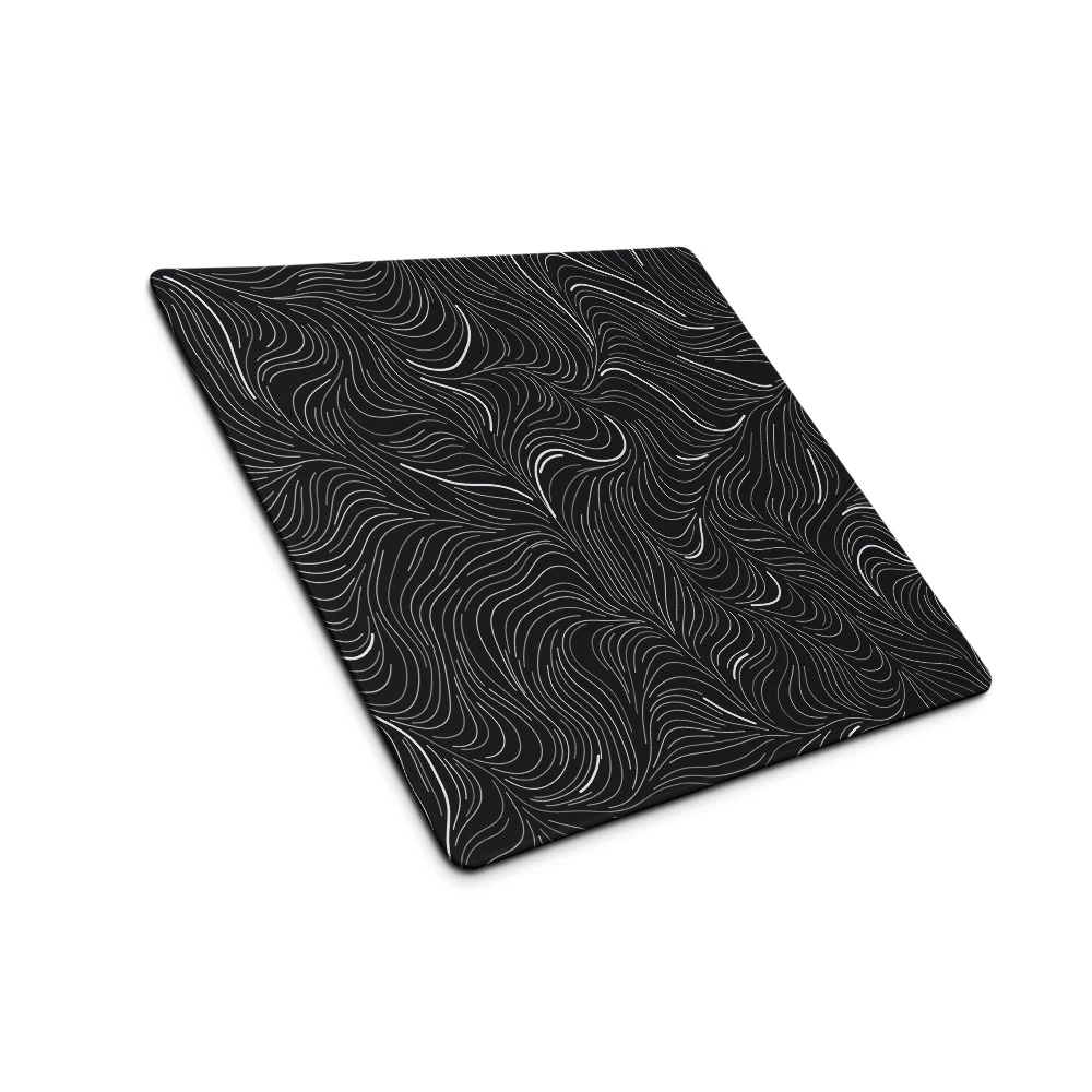 Alfombrilla gaming premium, diseño Flujo en 46 × 41 cm: plana