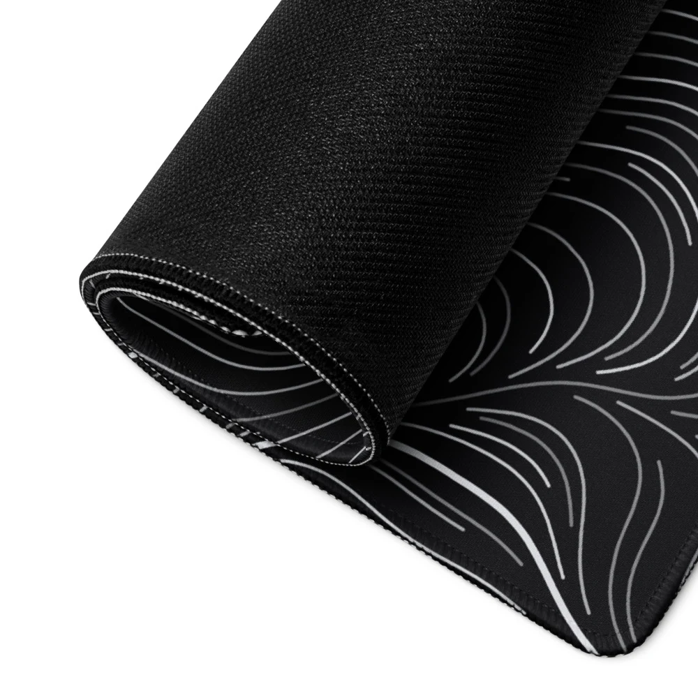Alfombrilla gaming premium, diseño Flujo: detalle