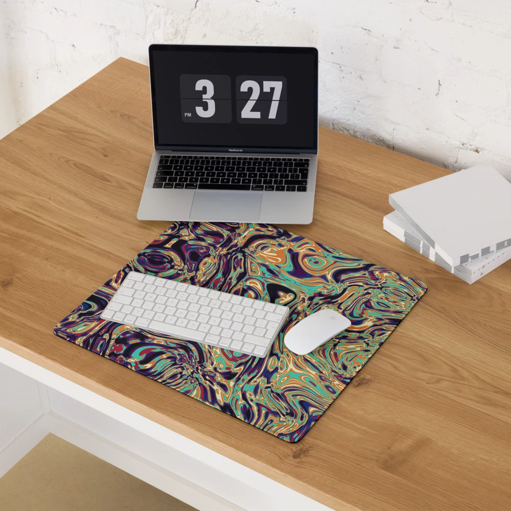 Alfombrilla gaming premium, diseño Gasolina en 46 × 41 cm: ambiente