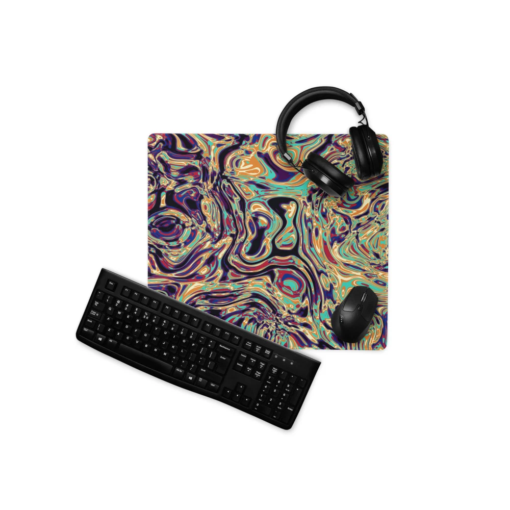 Alfombrilla gaming premium, diseño Gasolina en 46 × 41 cm: ambiente