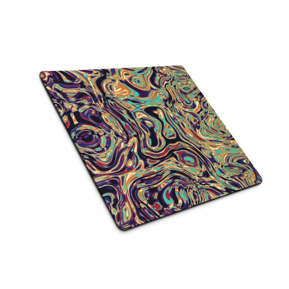 Alfombrilla gaming premium, diseño Gasolina en 46 × 41 cm: plana