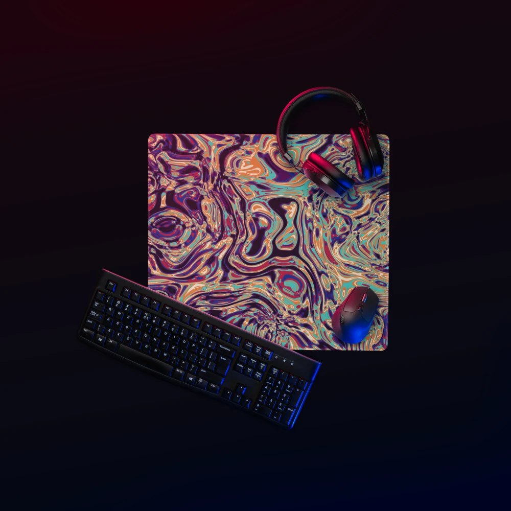 Alfombrilla gaming premium, diseño Gasolina en 46 × 41 cm: ambiente