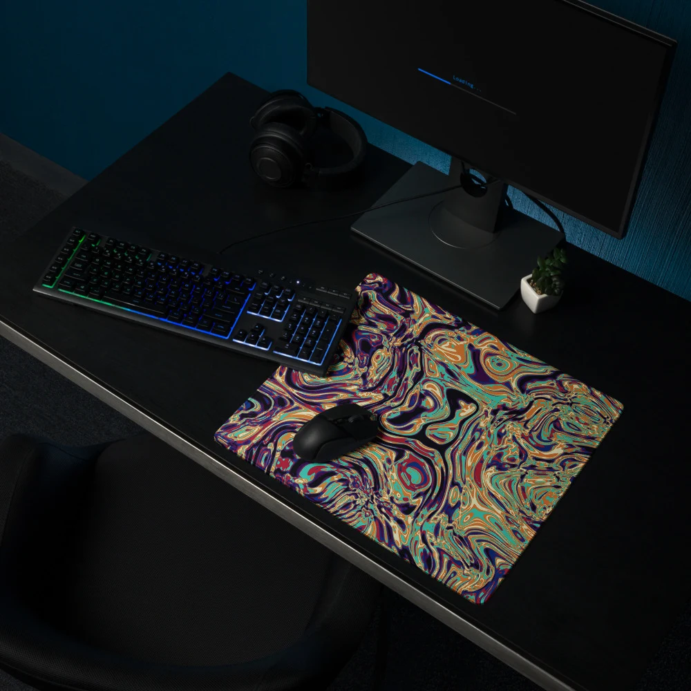 Alfombrilla gaming premium, diseño Gasolina en 46 × 41 cm: ambiente