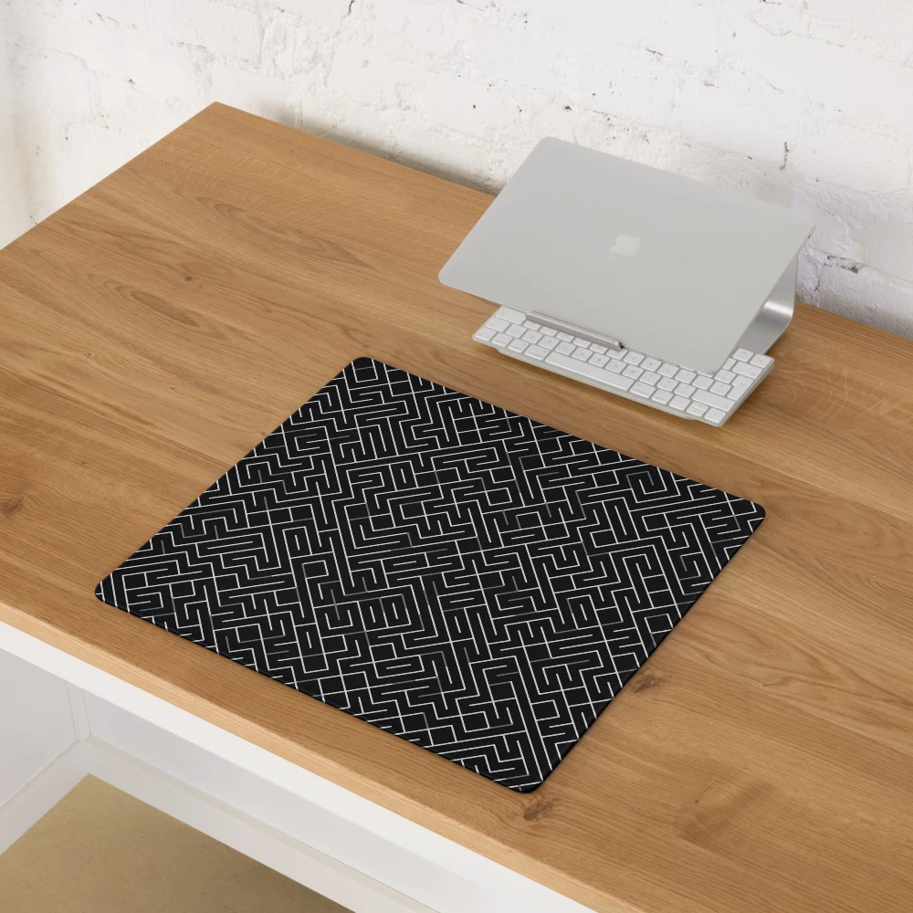 Alfombrilla gaming premium, diseño Laberinto en 46 × 41 cm: ambiente