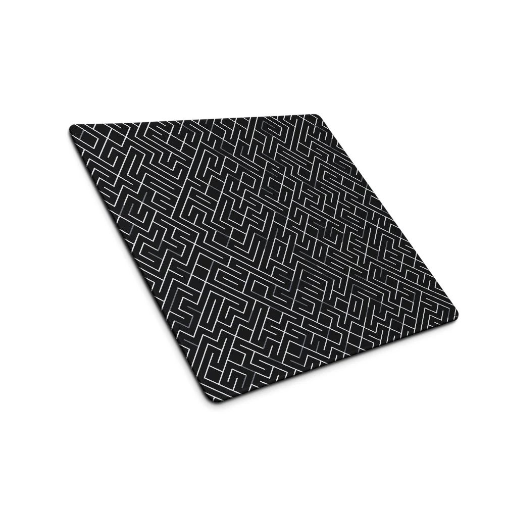 Alfombrilla gaming premium, diseño Laberinto en 46 × 41 cm: plana