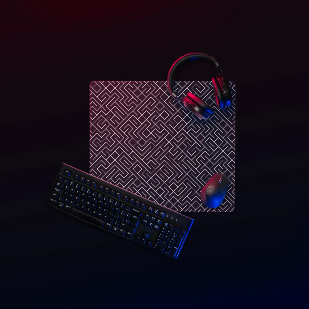 Alfombrilla gaming premium, diseño Laberinto en 46 × 41 cm: ambiente