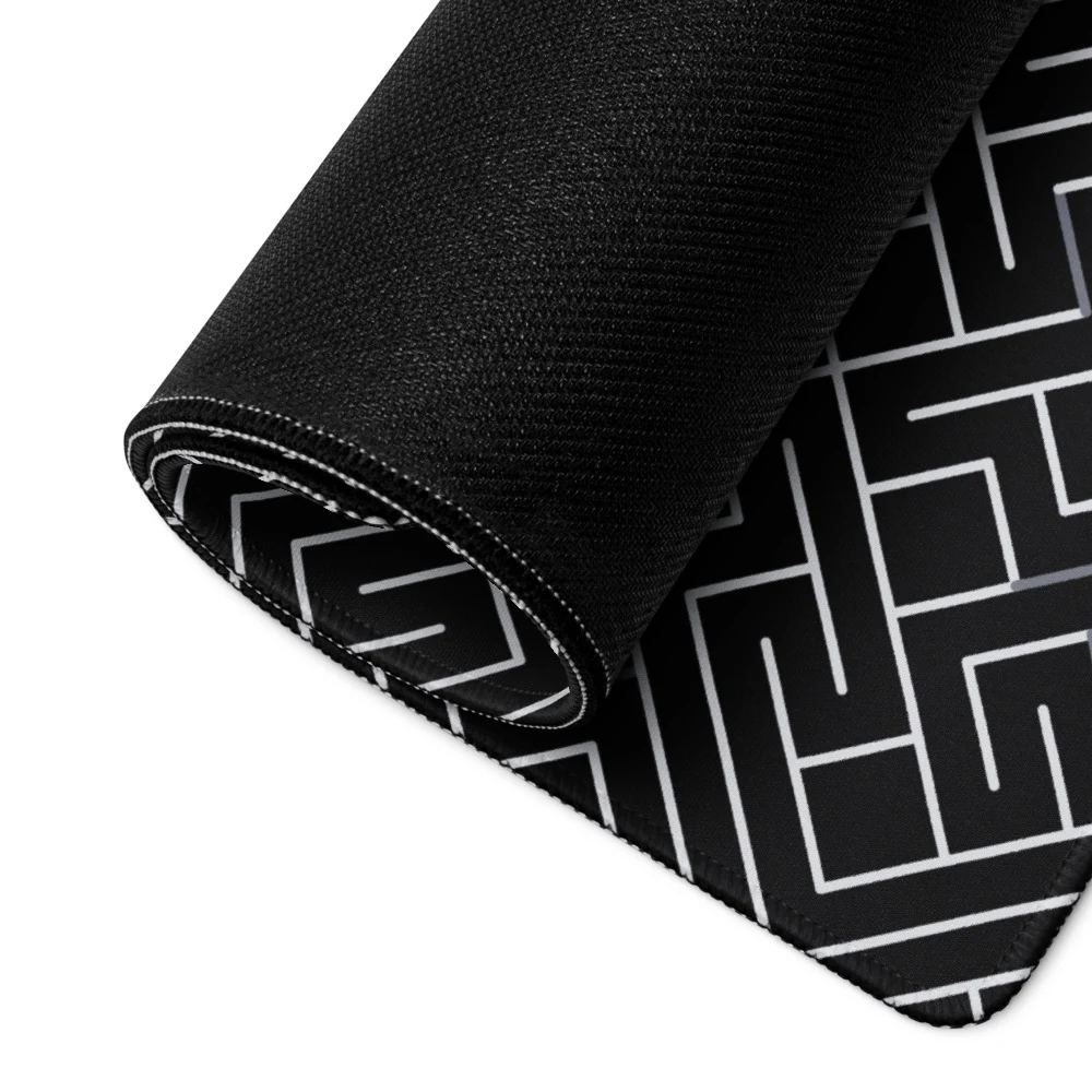 Alfombrilla gaming premium, diseño Laberinto en 46 × 41 cm: detalle