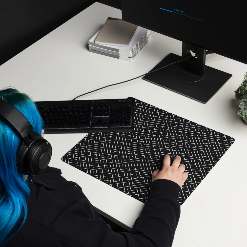 Alfombrilla gaming premium, diseño Laberinto en 46 × 41 cm: ambiente