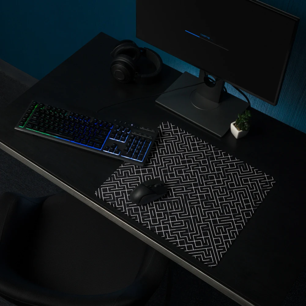 Alfombrilla gaming premium, diseño Laberinto en 46 × 41 cm: ambiente