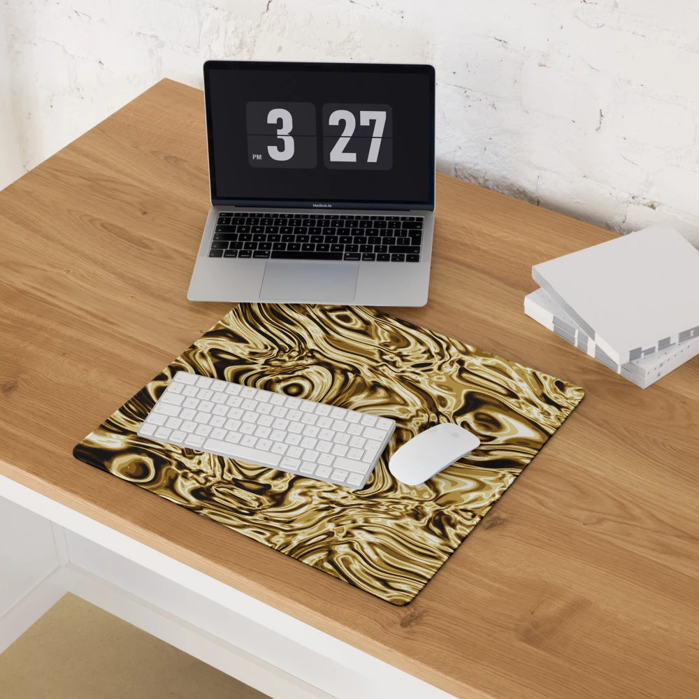 Alfombrilla gaming premium, diseño Oro en 46 × 41 cm: ambiente