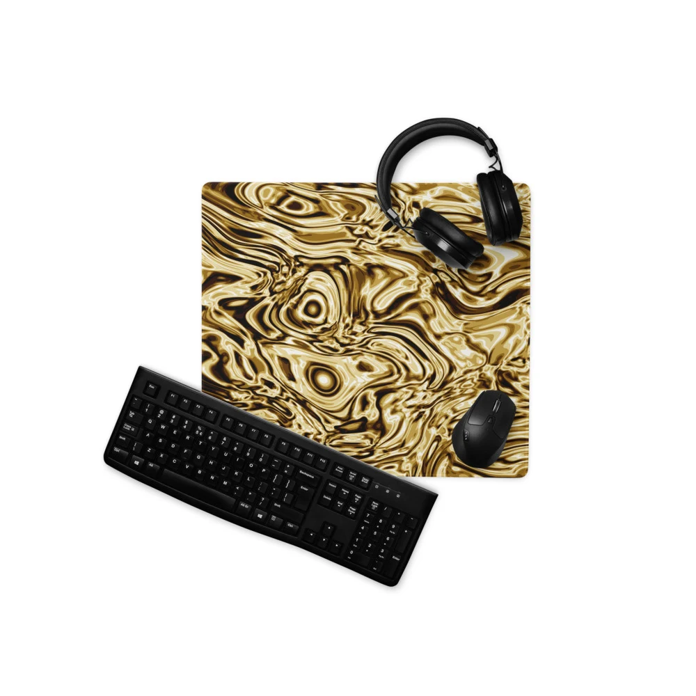 Alfombrilla gaming premium, diseño Oro en 46 × 41 cm: ambiente