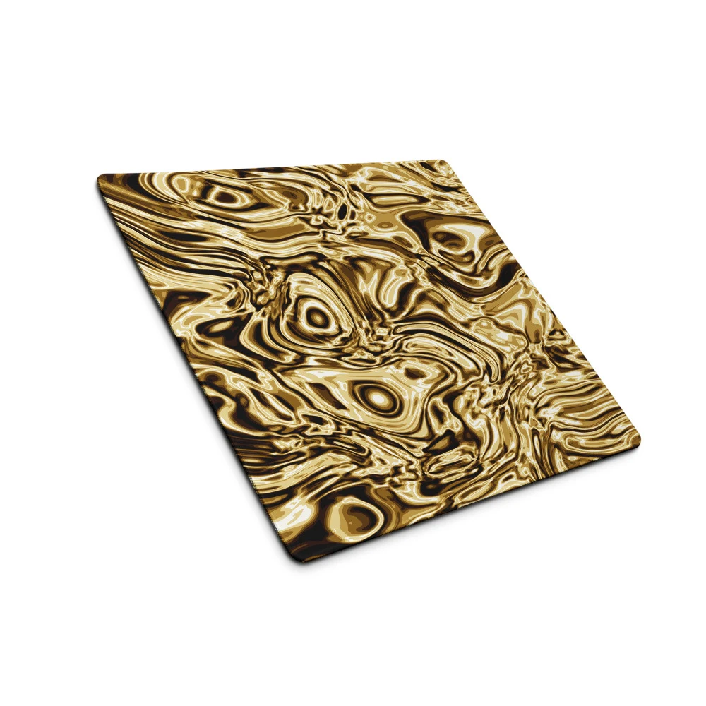 Alfombrilla gaming premium, diseño Oro en 46 × 41 cm: plana