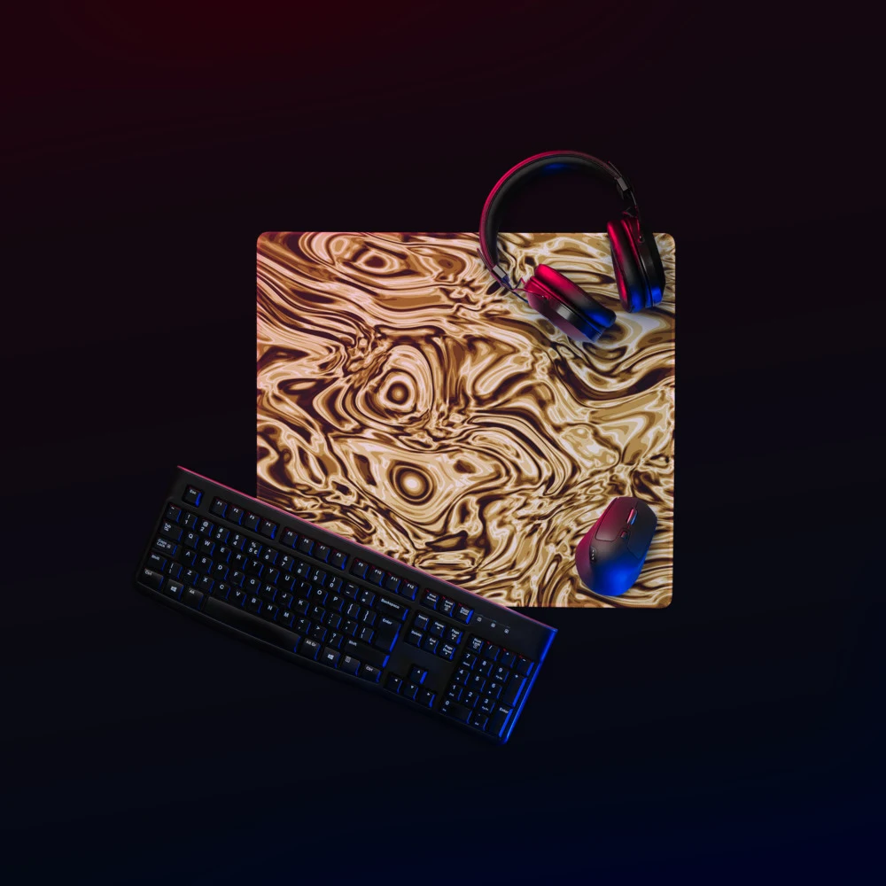Alfombrilla gaming premium, diseño Oro en 46 × 41 cm: ambiente
