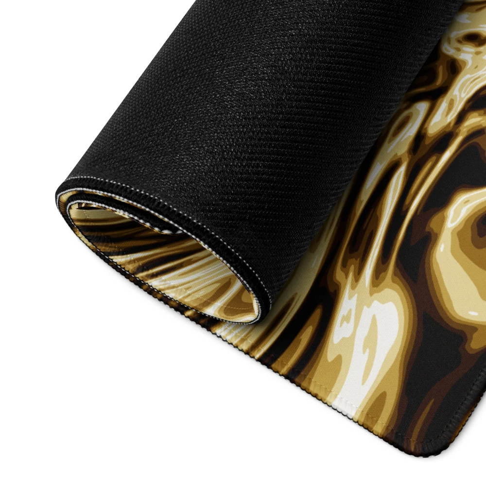 Alfombrilla gaming premium, diseño Oro en 46 × 41 cm: detalle