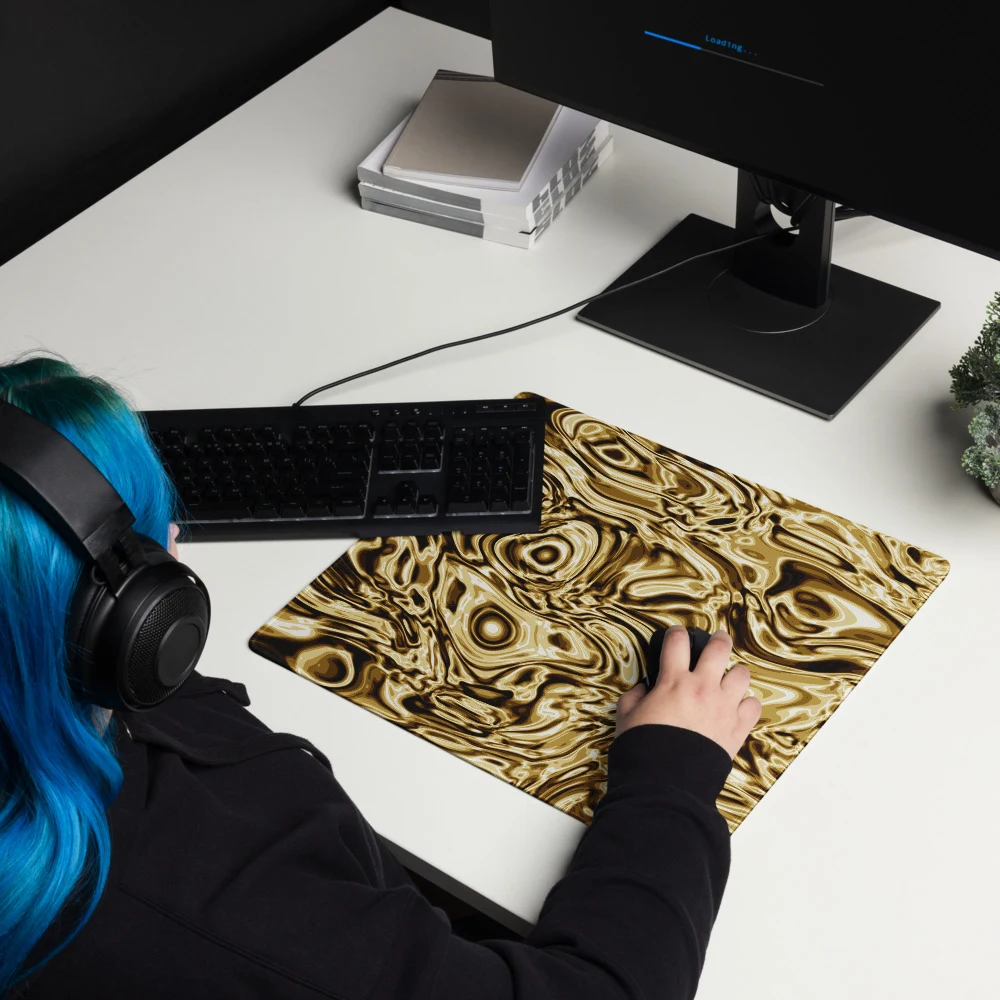 Alfombrilla gaming premium, diseño Oro en 46 × 41 cm: ambiente