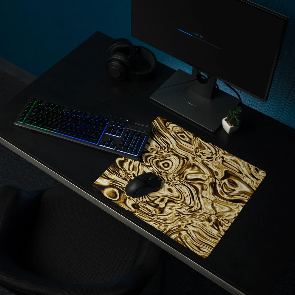 Alfombrilla gaming premium, diseño Oro en 46 × 41 cm: ambiente