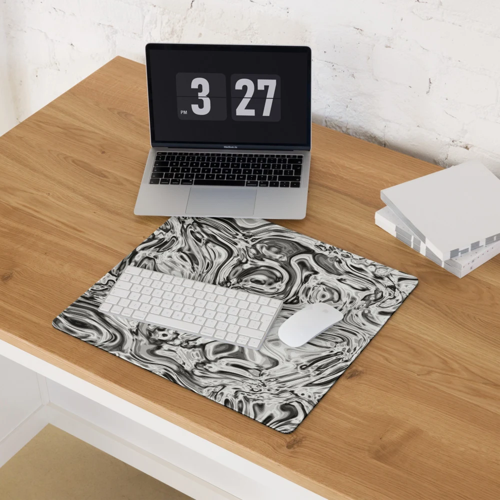 Alfombrilla gaming premium, diseño Oro blanco en 46 × 41 cm: ambiente