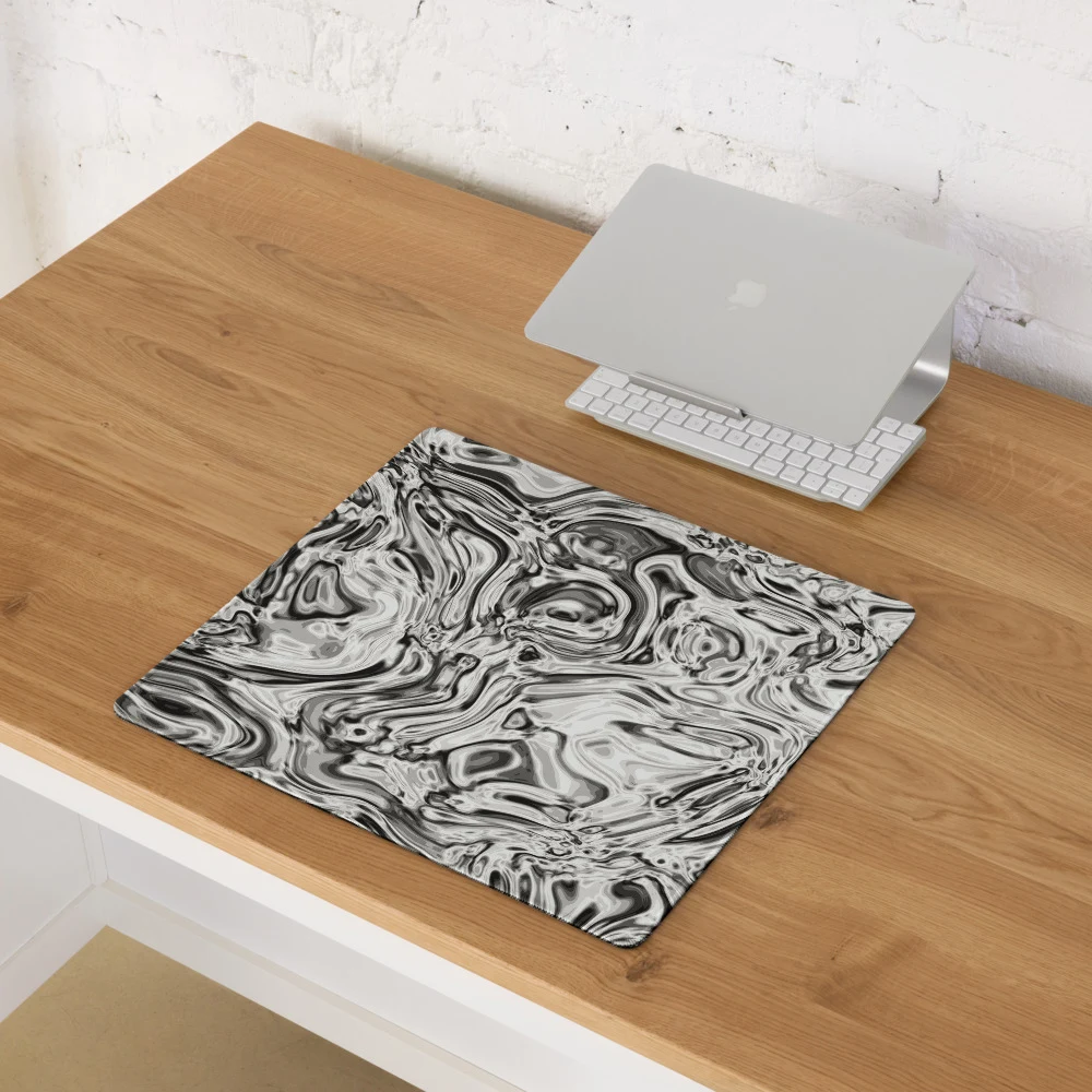 Alfombrilla gaming premium, diseño Oro blanco en 46 × 41 cm: ambiente