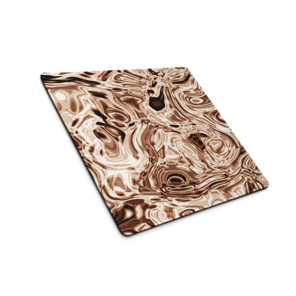 Alfombrilla gaming premium, diseño Oro rosa en 46 × 41 cm: plana
