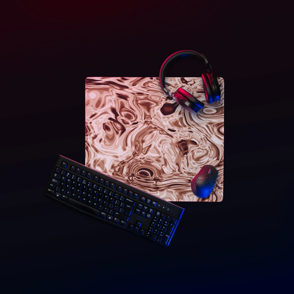 Alfombrilla gaming premium, diseño Oro rosa en 46 × 41 cm: ambiente