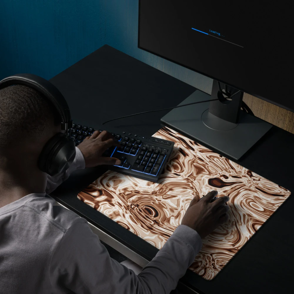 Alfombrilla gaming premium, diseño Oro rosa en 46 × 41 cm: ambiente