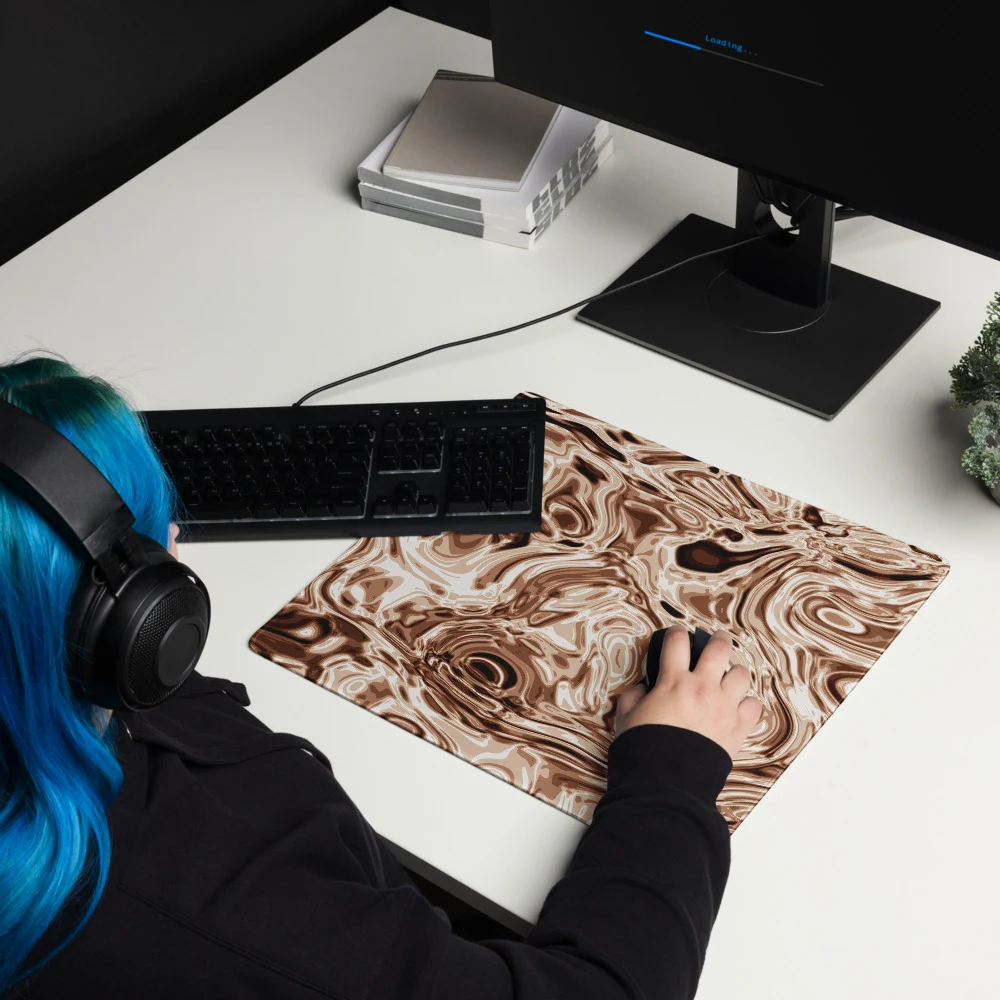 Alfombrilla gaming premium, diseño Oro rosa en 46 × 41 cm: ambiente