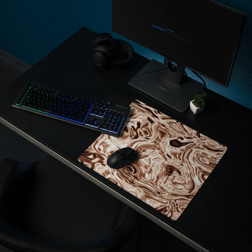 Alfombrilla gaming premium, diseño Oro rosa en 46 × 41 cm: ambiente