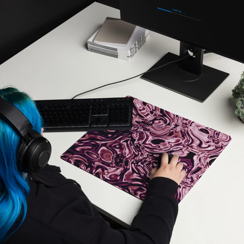 Alfombrilla gaming premium, diseño Orquídea en 46 × 41 cm: ambiente