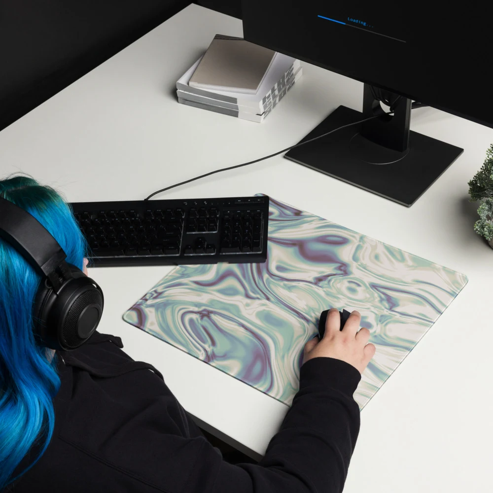 Alfombrilla gaming premium, diseño Perla en 46 × 41 cm: ambiente