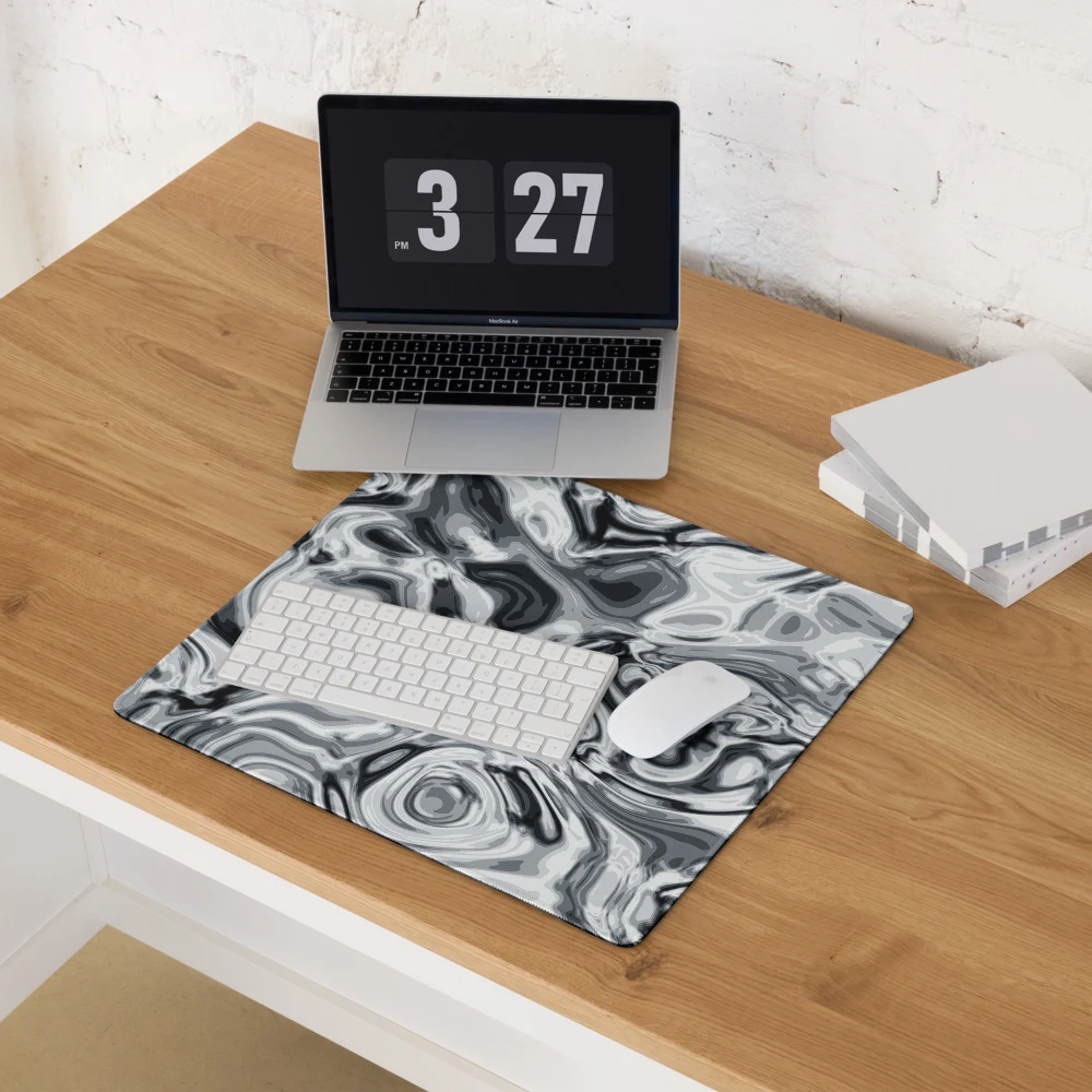 Alfombrilla gaming premium, diseño Plata en 46 × 41 cm: ambiente