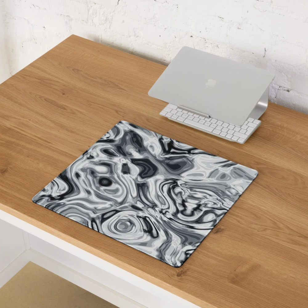 Alfombrilla gaming premium, diseño Plata en 46 × 41 cm: ambiente