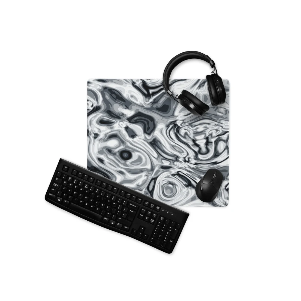 Alfombrilla gaming premium, diseño Plata en 46 × 41 cm: ambiente