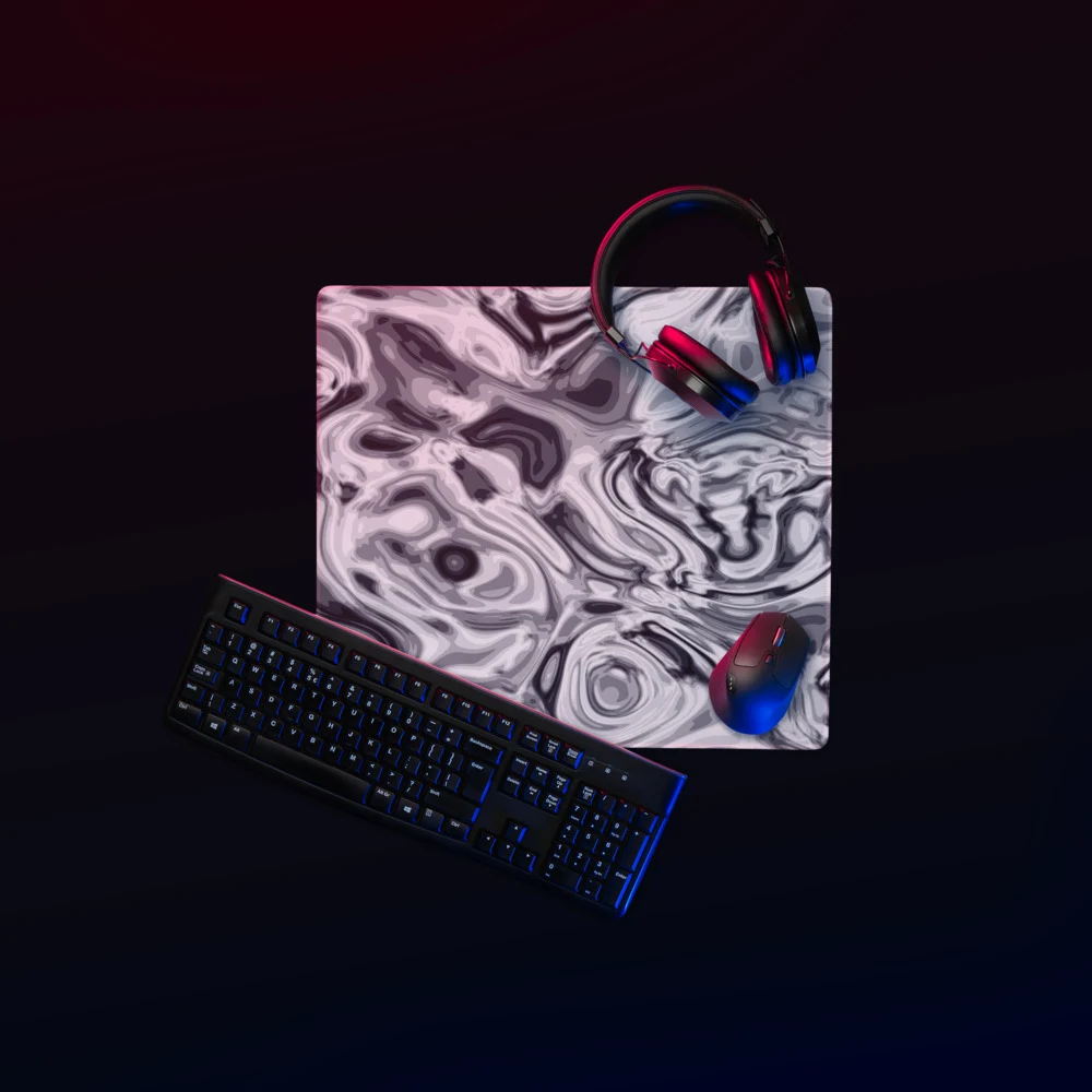 Alfombrilla gaming premium, diseño Plata en 46 × 41 cm: ambiente