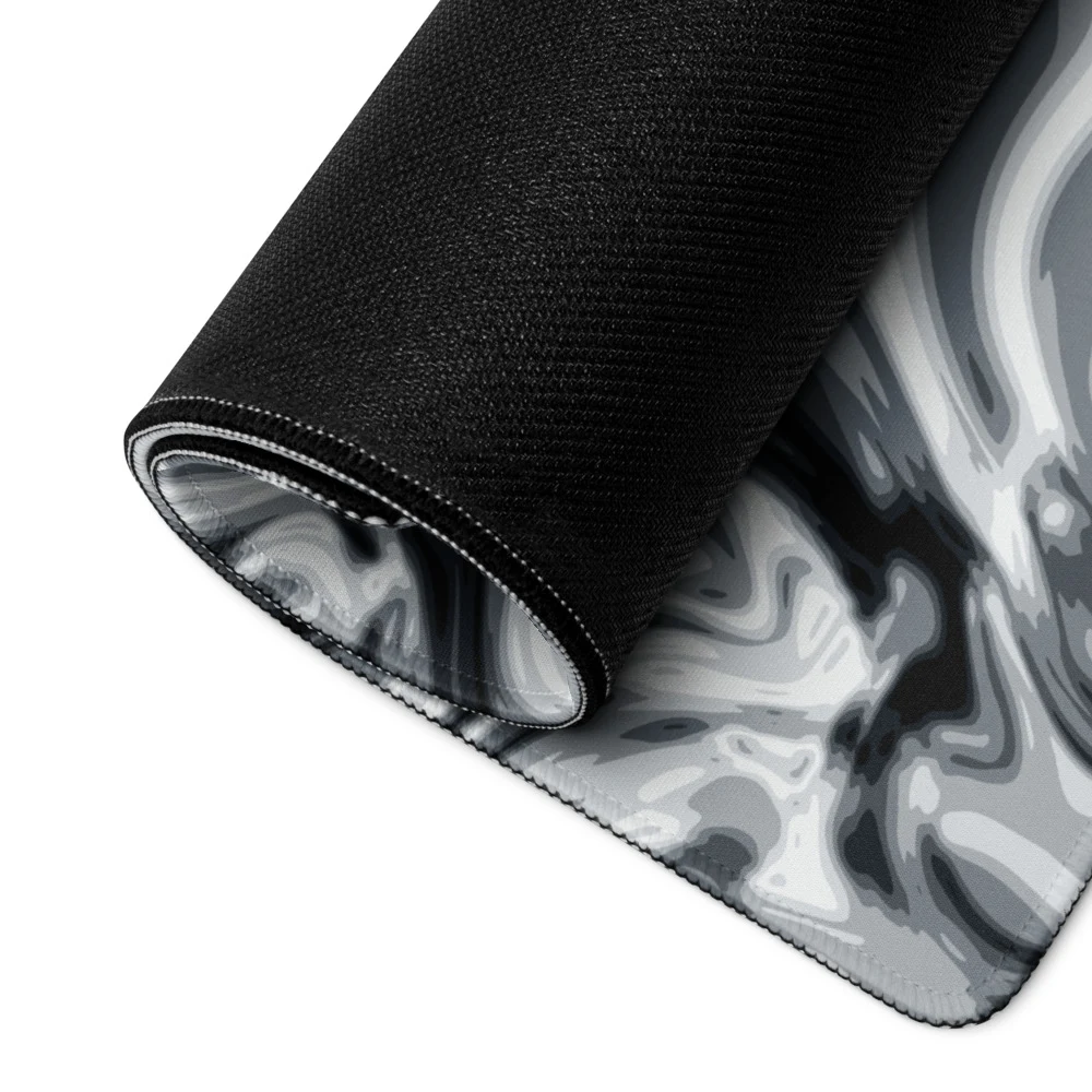 Alfombrilla gaming premium, diseño Plata en 46 × 41 cm: detalle