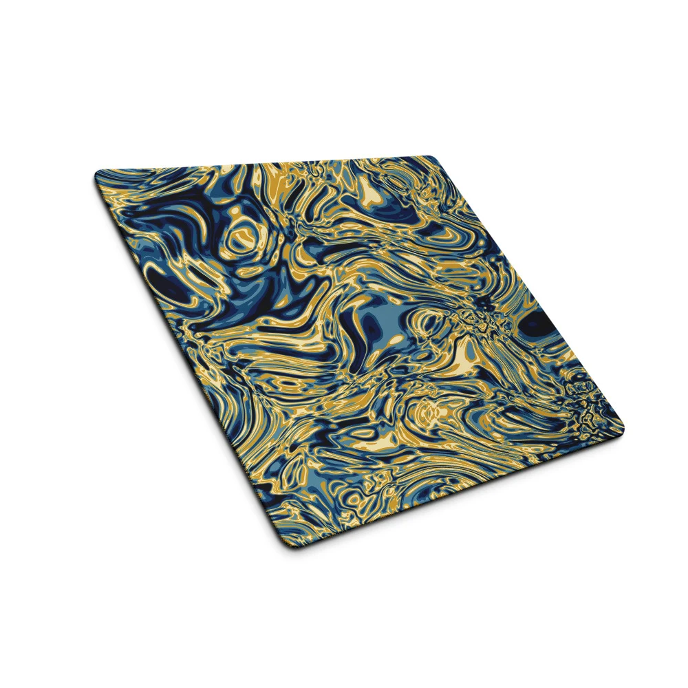 Alfombrilla gaming premium, diseño Titanio en 46 × 41 cm: plana