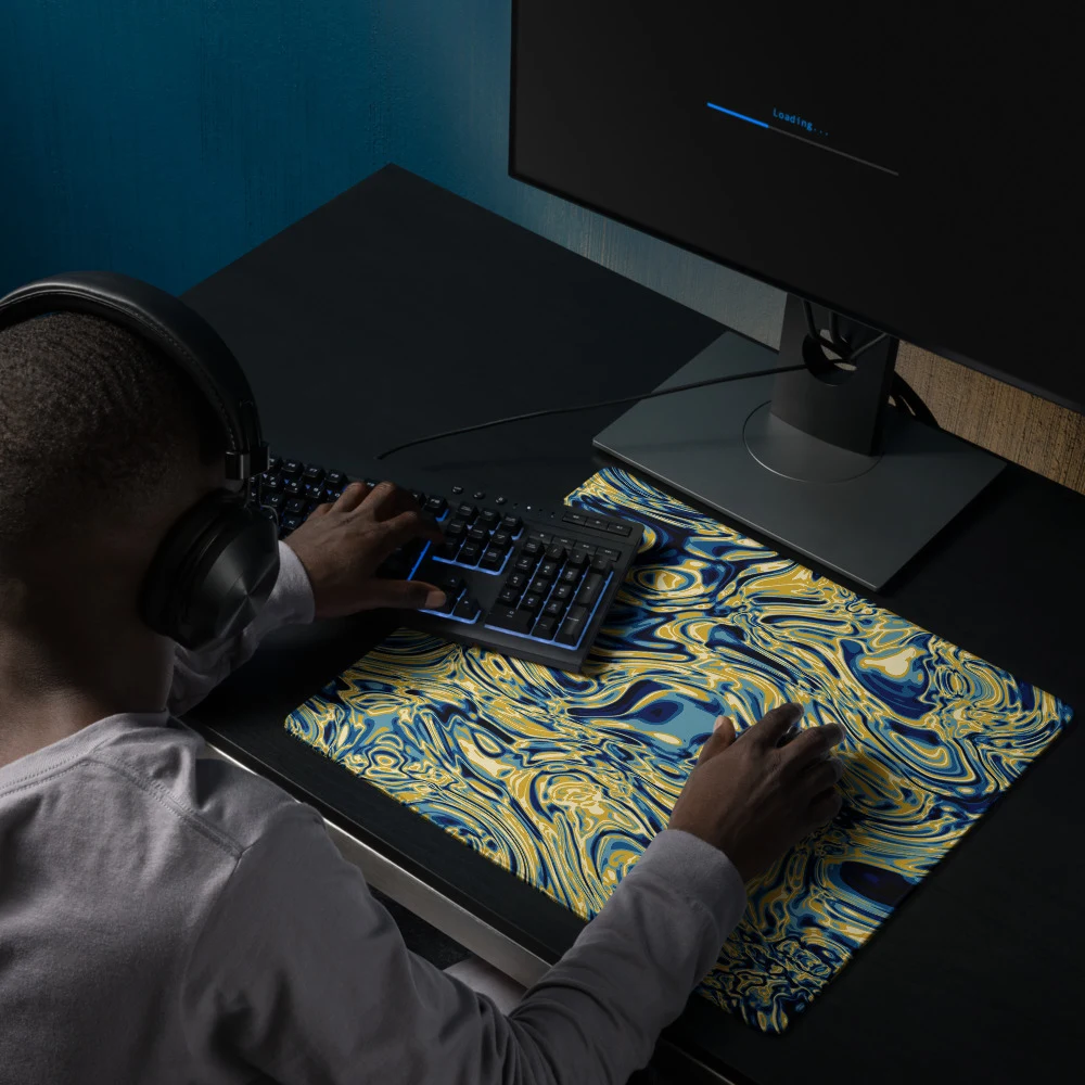 Alfombrilla gaming premium, diseño Titanio en 46 × 41 cm: ambiente
