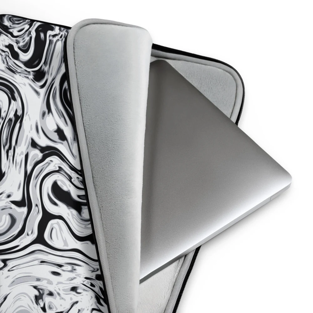 Funda de portátil premium, diseño Metal líquido: detalle