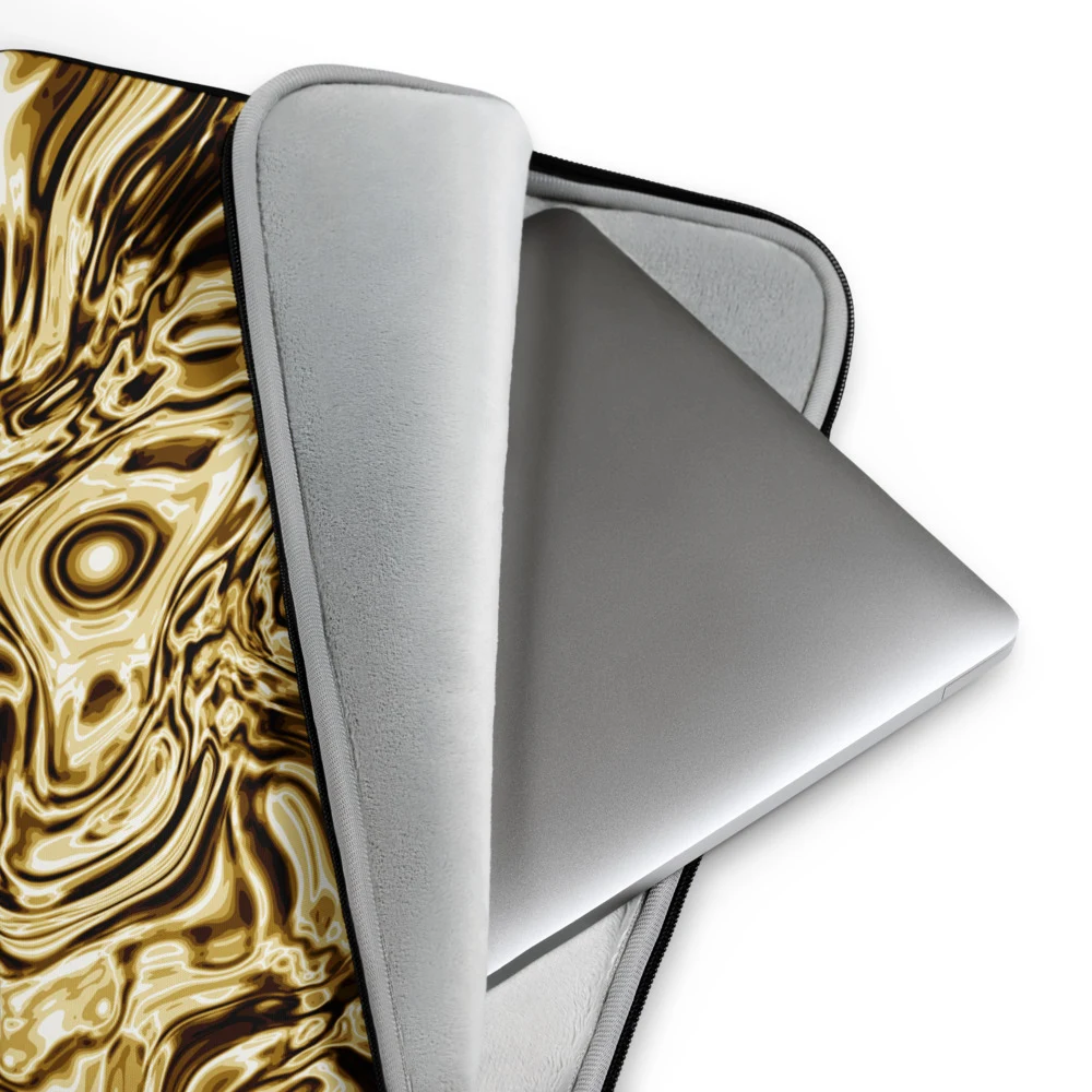 Funda de portátil premium, diseño Oro en 13": detalle