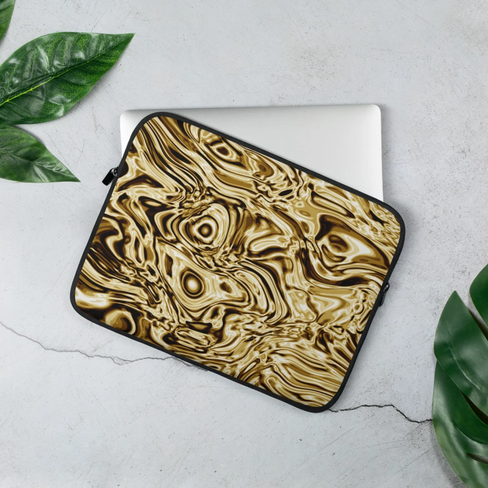 Funda de portátil premium, diseño Oro en 13": ambiente