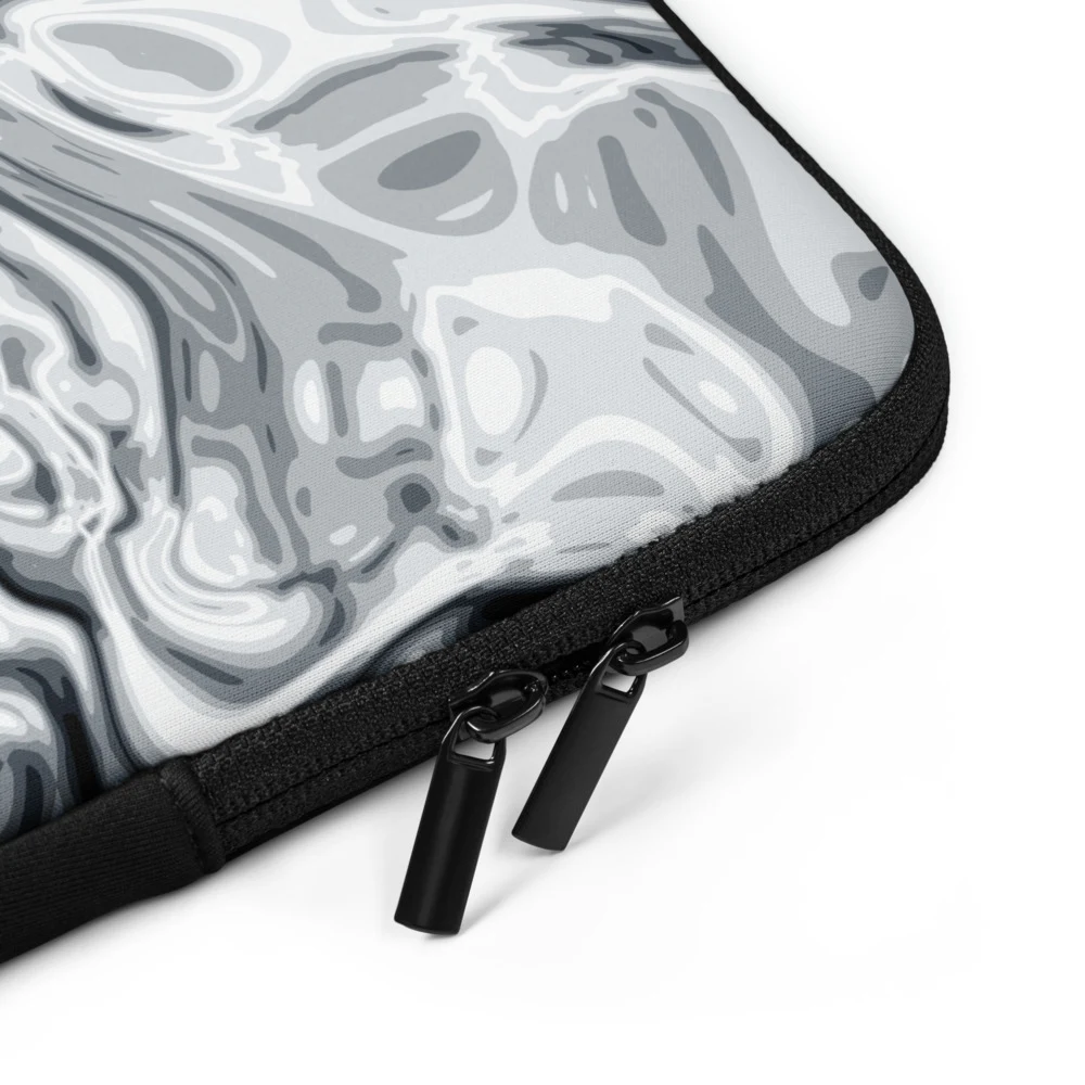 Funda de portátil premium, diseño Plata en 13": detalle