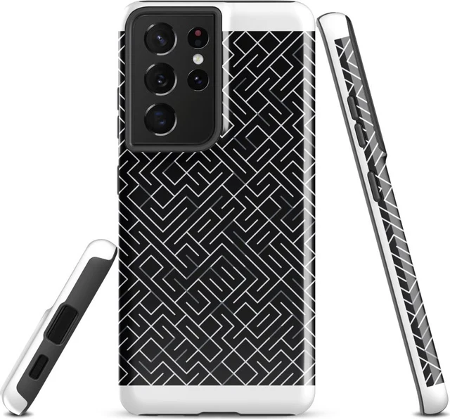 Funda reforzada premium para Samsung, diseño Laberinto