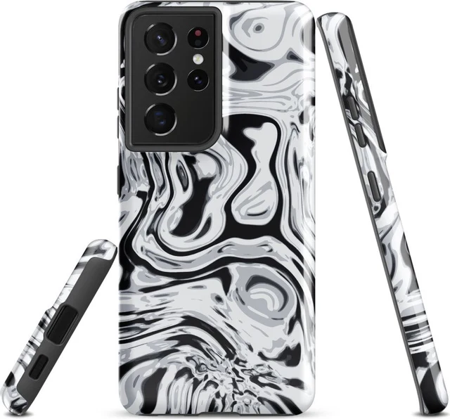 Funda reforzada premium para Samsung, diseño Metal líquido